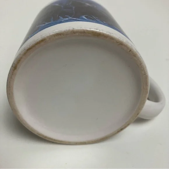 Vintage Wolf Mug Canadian Geographic Blue Ceramic Coffee Rare - Picture 11 of 14